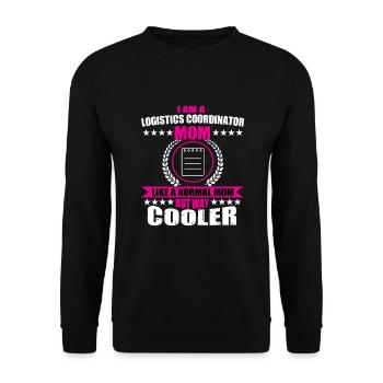 Funny Logistics Coordinator Mom Mother's Day - Unisex Sweatshirt - black - Front - Alina (178cm) & Michal (187cm)