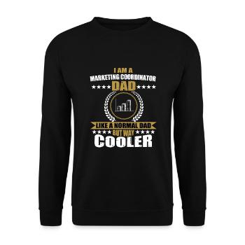 Drôle de coordonnatrice marketing papa - Sweat-shirt Unisexe - noir - Devant - Alina (178cm) & Michal (187cm)