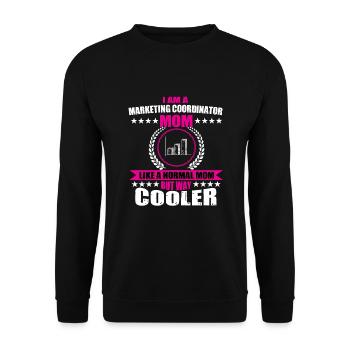 Coordonnatrice marketing amusante Maman - Sweat-shirt Unisexe - noir - Devant - Alina (178cm) & Michal (187cm)