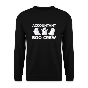 Comptable Boo Crew Chemise d’Halloween effrayante - Sweat-shirt Unisexe - noir - Devant - Alina (178cm) & Michal (187cm)