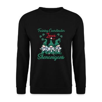 Coordonnatrice de la formation Fête de la Saint-Patrick - Sweat-shirt Unisexe - noir - Devant - Alina (178cm) & Michal (187cm)