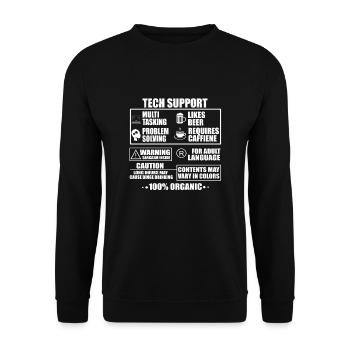 Soutien technique - Sweat-shirt Unisexe - noir - Devant - Alina (178cm) & Michal (187cm)