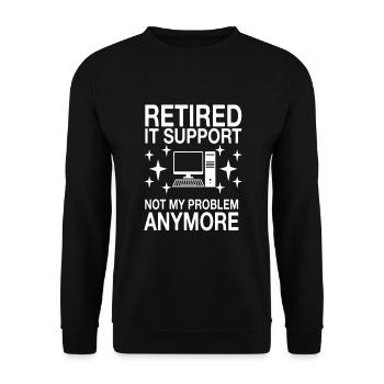 Funny IT support slogan - Unisex Sweatshirt - black - Front - Alina (178cm) & Michal (187cm)