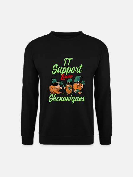 IT-support Skt. Patricks dag - Unisex sweater - sort