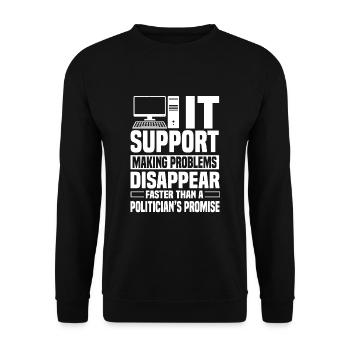 Soutien informatique - Sweat-shirt Unisexe - noir - Devant - Alina (178cm) & Michal (187cm)