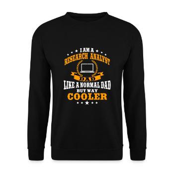 Research Analyst Dad Outfit Vatertag - Unisex Pullover - Schwarz - Vorne - Alina (178cm) & Michal (187cm)