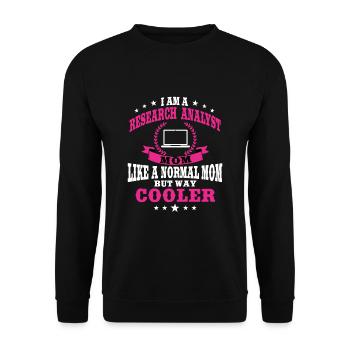 Research Analyst Mom Mother's Day Outfit - Unisex Sweatshirt - black - Front - Alina (178cm) & Michal (187cm)