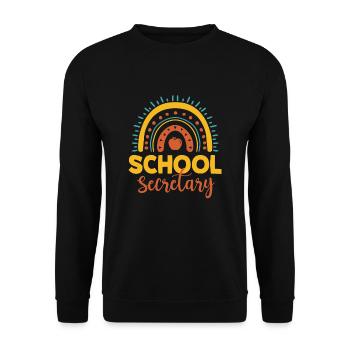 Cute school secretary appreciation - Unisex Sweatshirt - black - Front - Alina (178cm) & Michal (187cm)
