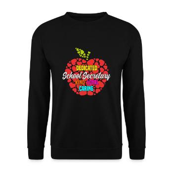 School Secretary Motivation Gift - Unisex Sweatshirt - black - Front - Alina (178cm) & Michal (187cm)