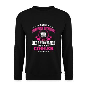 Passionné de machines à écrire Fête des mères - Sweat-shirt Unisexe - noir - Devant - Alina (178cm) & Michal (187cm)