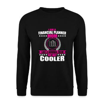 Lustige Finanzplaner Mama Für Frauen - Unisex Pullover - Schwarz - Vorne - Alina (178cm) & Michal (187cm)