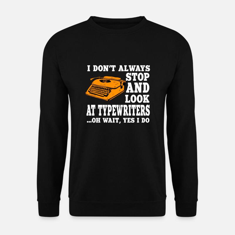 Schreibmaschinen Enthusiast - Unisex Pullover - Schwarz