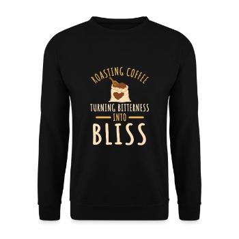 Great coffee roasting saying - Unisex Sweatshirt - black - Front - Alina (178cm) & Michal (187cm)