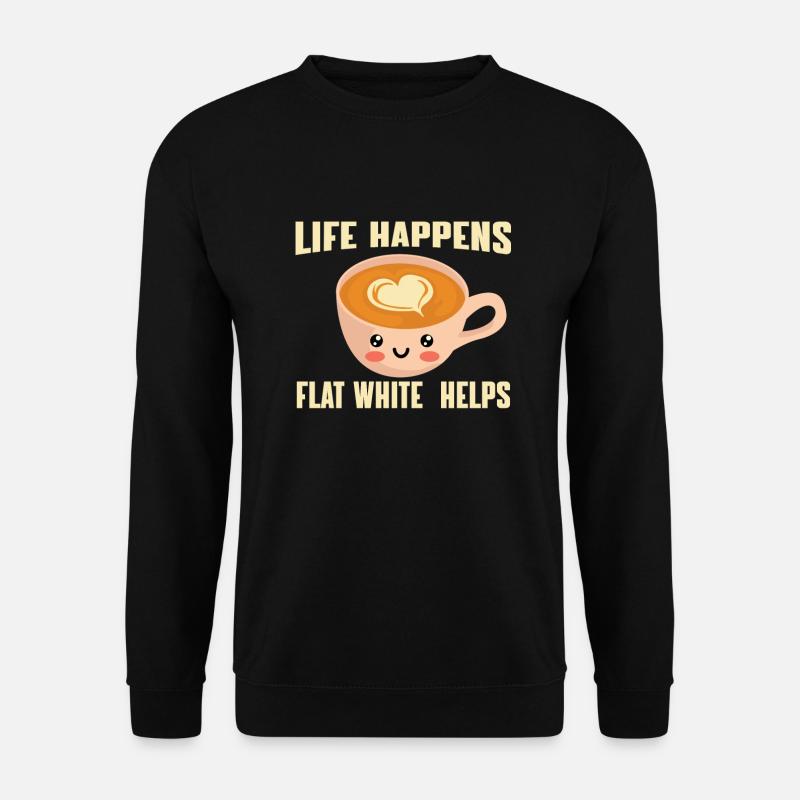 Flat White - Unisex Sweatshirt - black