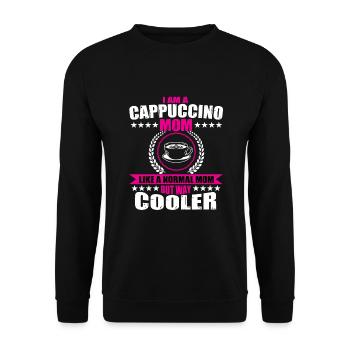Cappuccino Mama Design - Sweat-shirt Unisexe - noir - Devant - Alina (178cm) & Michal (187cm)