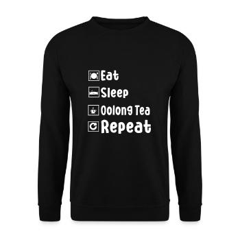 Drôle de thé Oolong - Sweat-shirt Unisexe - noir - Devant - Alina (178cm) & Michal (187cm)