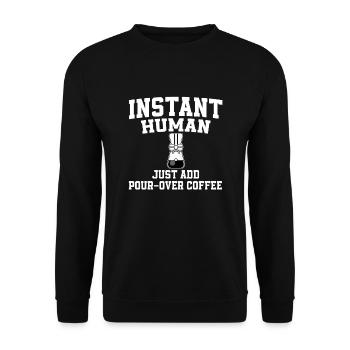 Hand-filtered coffee lovers - Unisex Sweatshirt - black - Front - Alina (178cm) & Michal (187cm)