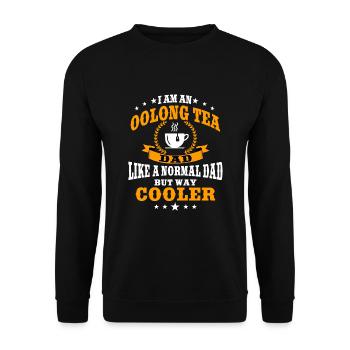 Oolong Tea Dad for Father's Day - Unisex Sweatshirt - black - Front - Alina (178cm) & Michal (187cm)