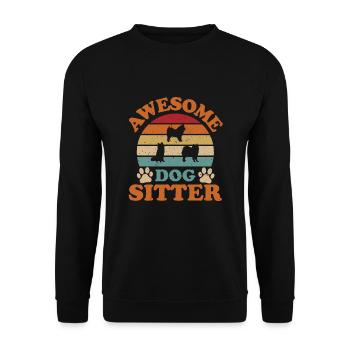 Dog sitter - Sweat-shirt Unisexe - noir - Devant - Alina (178cm) & Michal (187cm)