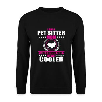 Pet sitter mothers and wives - Unisex Sweatshirt - black - Front - Alina (178cm) & Michal (187cm)