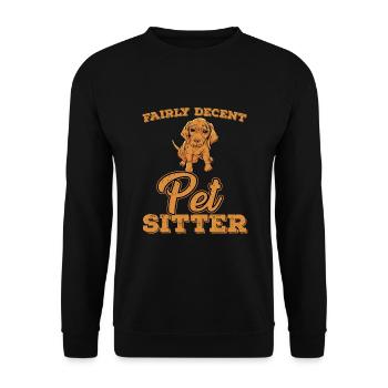 Pretty decent pet sitter - Unisex Sweatshirt - black - Front - Alina (178cm) & Michal (187cm)