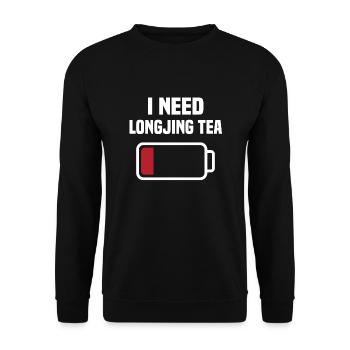 Thé Longjing - Sweat-shirt Unisexe - noir - Devant - Alina (178cm) & Michal (187cm)
