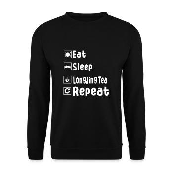 Longjing Tea Lover Costume - Unisex Sweatshirt - black - Front - Alina (178cm) & Michal (187cm)