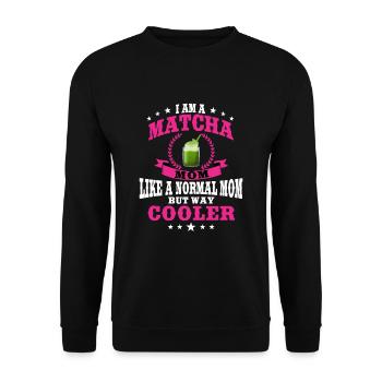 Lustiges Matcha Mama Outfit Muttertag - Unisex Pullover - Schwarz - Vorne - Alina (178cm) & Michal (187cm)