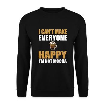 Drôle d’amateur de café moka disant - Sweat-shirt Unisexe - noir - Devant - Alina (178cm) & Michal (187cm)