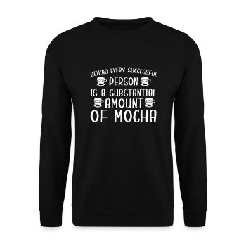 Moka Outfit Love Café et Chocolat - Sweat-shirt Unisexe - noir - Devant - Alina (178cm) & Michal (187cm)