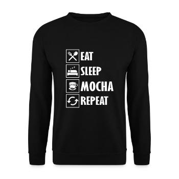 Drôle de cadeau de café Moka - Sweat-shirt Unisexe - noir - Devant - Alina (178cm) & Michal (187cm)