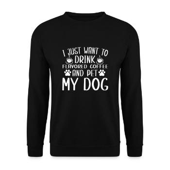 Funny flavored coffee and dog lovers - Unisex Sweatshirt - black - Front - Alina (178cm) & Michal (187cm)