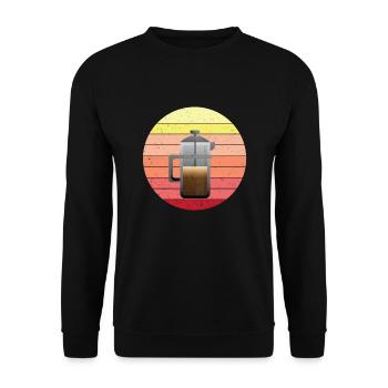 French coffee press - Unisex Sweatshirt - black - Front - Alina (178cm) & Michal (187cm)