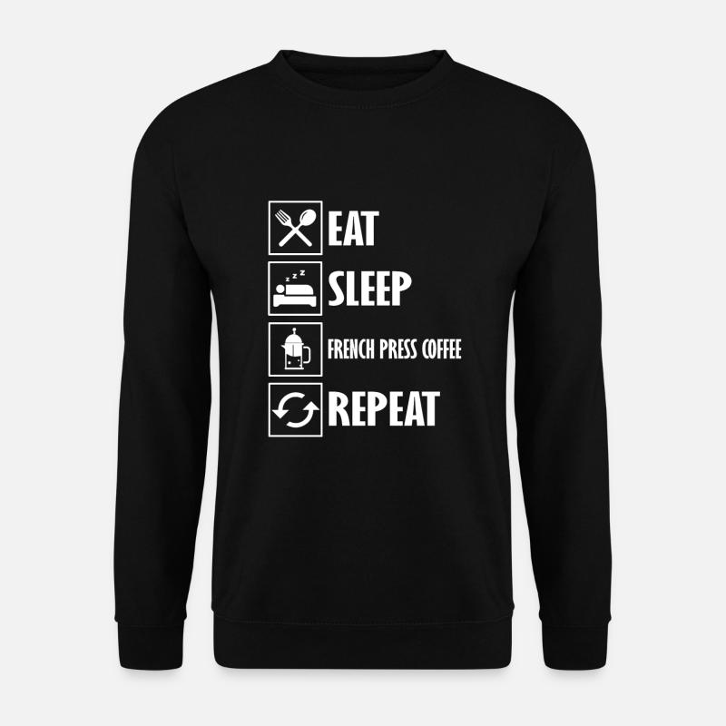 Französischer Presskaffee - Unisex Pullover - Schwarz
