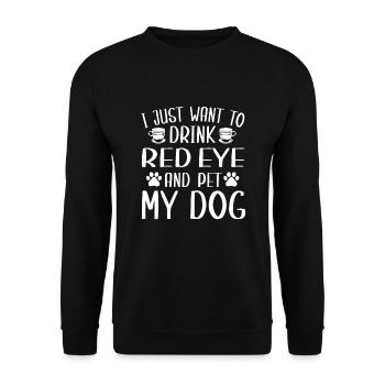 Red Eye Coffee and Dogs - Unisex Sweatshirt - black - Front - Alina (178cm) & Michal (187cm)