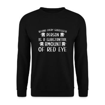 Great Red Eye Coffee Gift - Unisex Sweatshirt - black - Front - Alina (178cm) & Michal (187cm)