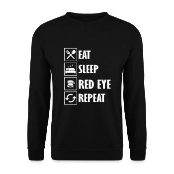 Red Eye Coffee Shirt - Unisex Sweatshirt - black - Front - Alina (178cm) & Michal (187cm)