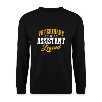 Veterinarian assistant legend - Unisex Sweatshirt - black - Front - Alina (178cm) & Michal (187cm)