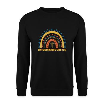 Cute naturopathic doctor Boho Rainbow - Unisex Sweatshirt - black - Front - Alina (178cm) & Michal (187cm)