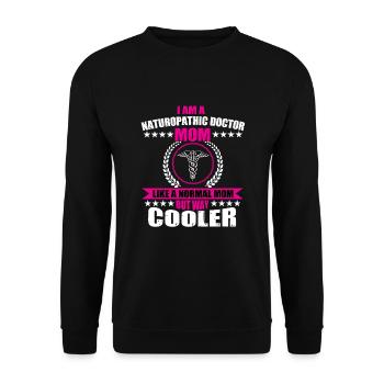 Funny naturopathic doctor mom for women - Unisex Sweatshirt - black - Front - Alina (178cm) & Michal (187cm)