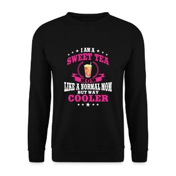Lustige Süße Tee Mama Outfit Frauen - Unisex Pullover - Schwarz - Vorne - Alina (178cm) & Michal (187cm)