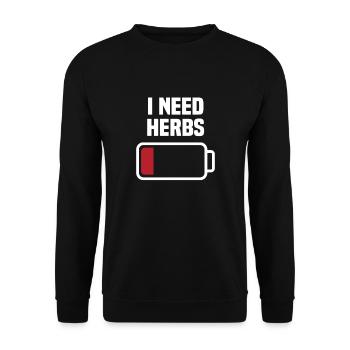Funny Herbal Lover Outfit Pharmacist - Unisex Sweatshirt - black - Front - Alina (178cm) & Michal (187cm)