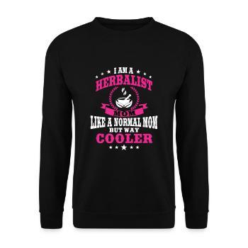 Lustige Kräuterkundler Mama Outfit Muttertag - Unisex Pullover - Schwarz - Vorne - Alina (178cm) & Michal (187cm)