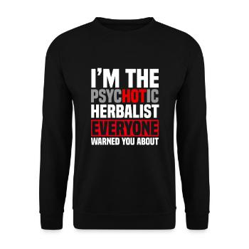 Lustige Kräuterkundler Kostüm Humor Kräuterkunde - Unisex Pullover - Schwarz - Vorne - Alina (178cm) & Michal (187cm)