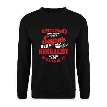 T-shirt de guérisseur à base de plantes amusant pour les pharmaciens - Sweat-shirt Unisexe - noir - Devant - Alina (178cm) & Michal (187cm)