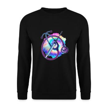 Soins infirmiers autorisés - Sweat-shirt Unisexe - noir - Devant - Alina (178cm) & Michal (187cm)