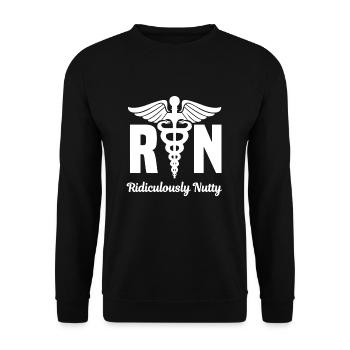 Registered nurse Rn Ridiculous - Unisex Sweatshirt - black - Front - Alina (178cm) & Michal (187cm)