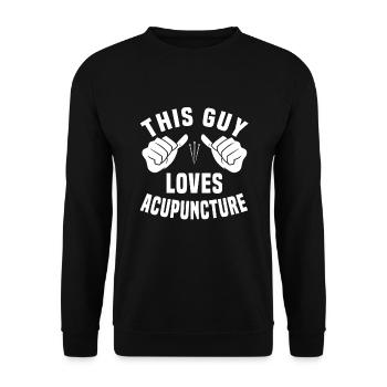 Acupuncteur amateur d’acupuncture MTC - Sweat-shirt Unisexe - noir - Devant - Alina (178cm) & Michal (187cm)