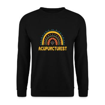 Acupuncteur mignon Boho Rainbow TCM - Sweat-shirt Unisexe - noir - Devant - Alina (178cm) & Michal (187cm)