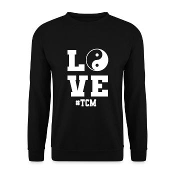 Liebe Tcm Traditionelle Chinesische Medizin - Unisex Pullover - Schwarz - Vorne - Alina (178cm) & Michal (187cm)